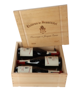 Chateau de Beaucastel Hommage à Jacques Perrin 2010 in 3er Holzkiste
