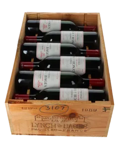 Chateau Lynch Bages    5eme Cru 1989 in 12er Holzkiste