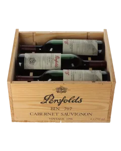 Penfolds Bin 707 Cabernet Sauvignon 1996 in 6er Holzkiste