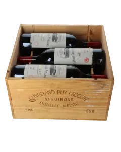 Chateau Grand Puy Lacoste 5eme Cru 1996 Magnum in 6er Holzkiste