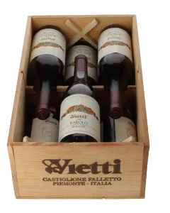 Vietti Barolo Rocche di Castiglione 1989 in 6er Holzkiste 