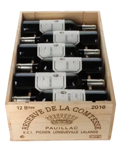 Pichon Lalande Chateau Pichon Longueville Comtesse de Lalande Reserve de la Comtesse 2016 in 12er Holzkiste