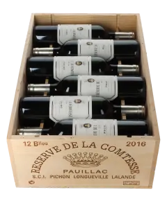 Pichon Lalande Chateau Pichon Longueville Comtesse de Lalande Reserve de la Comtesse 2016 in 12er Holzkiste