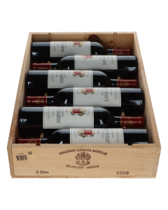 Chateau Langoa-Barton 2008 in 6er Holzkiste