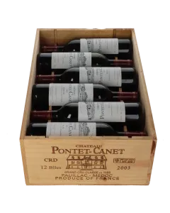 Chateau Pontet Canet 5eme Cru 2003 in 12er Holzkiste