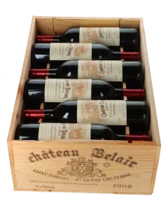 Chateau Belair 1er Grand Cru Classe B 1996 in 12er Holzkiste