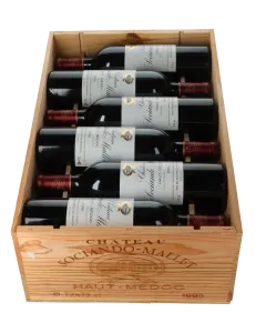 Sociando Mallet Chateau Sociando Mallet 1999 in 12er Holzkiste