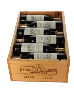Chateau La Mission Haut Brion Cru Classe 1998 in 12er Holzkiste