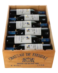 Chateau de Fieuzal 1998 blanc  in 12er Holzkiste