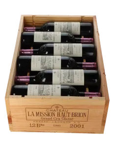 Chateau La Mission Haut Brion Cru Classe 2001 in 12er Holzkiste