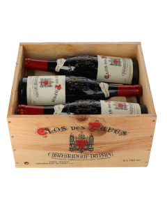 Clos des Papes Chateauneuf du Pape 2013 in 6er Holzkiste
