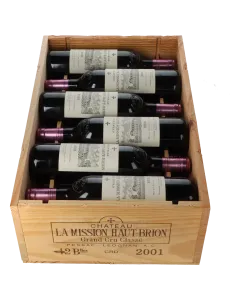 Chateau La Mission Haut Brion Cru Classe 2001 in 12er Holzkiste