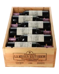 Chateau La Mission Haut Brion Cru Classe 2001 in 12er Holzkiste