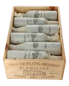 Chateau Troplong Mondot 1er Grand Cru Classe B 1998 in 12er Holzkiste