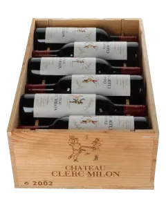 Chateau Clerc Milon Rothschild 5eme Cru 2002 in 12er Holzkiste