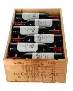 Chateau Ormes De Pez 1996 in 12er Holzkiste