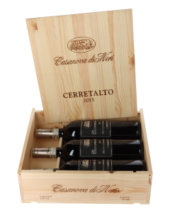 Casanova di Neri Brunello di Montalcino Cerretalto 2015 in 3er Holzkiste