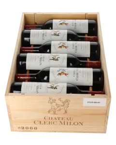 Chateau Clerc Milon Rothschild 5eme Cru 2000 in 12er Holzkiste