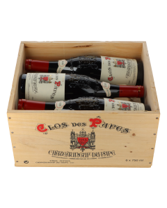 Clos des Papes Chateauneuf du Pape 2012 in 6er Holzkiste