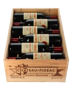 Chateau Figeac 1er Grand Cru Classe A 2000 in 12er Holzkiste