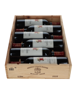 Chateau Langoa-Barton 2008 in 6er Holzkiste