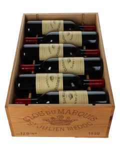 Clos du Marquis 1990 in 12er Holzkiste