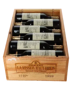 Chateau La Mission Haut Brion Cru Classe 1999 in 12er Holzkiste