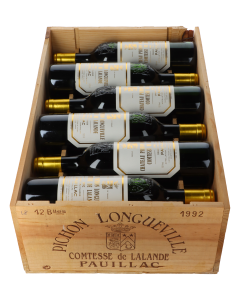 Chateau Pichon Longueville Comtesse de Lalande 1992 in 12er Holzkiste