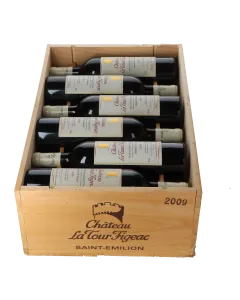 Chateau La Tour Figeac Grand Cru Classe 2009 in 12er Holzkiste