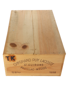Chateau Grand Puy Lacoste 1998 in 12er Holzkiste