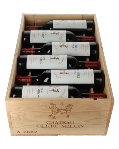 Chateau Clerc Milon Rothschild 2002 in 12er Holzkiste 
