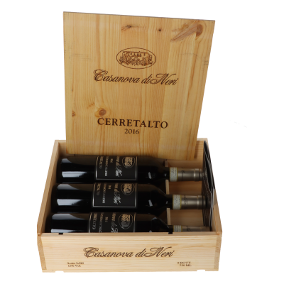 Casanova di Neri Cerretalto 2016 in 3er Holzkiste