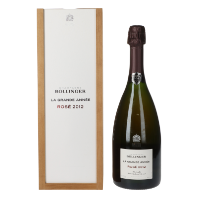 Bollinger Brut La Grande Annee Rose 2012 in 1er Holzkiste