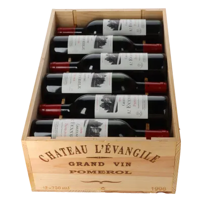 Chateau L'Evangile 1998 in 12er Holzkiste
