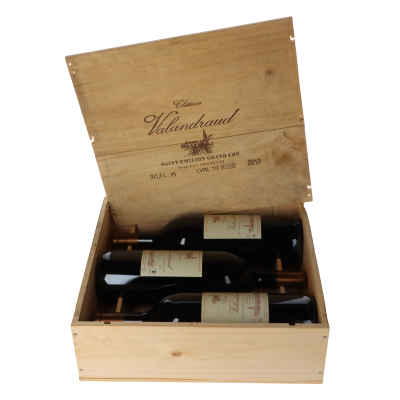 Chateau Valandraud 2010 Magnum 3er Holzkiste