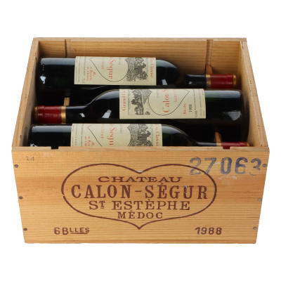 Chateau Calon-Segur 1988 in 6er Holzkiste