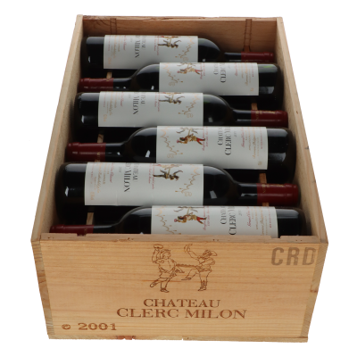 Chateau Clerc Millon 2001 in 12er Holzkiste