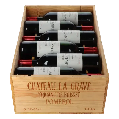 Chateau La Grave Trigant de Boisset 1996 in 12er Holzkiste