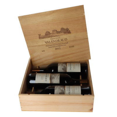 Chateau Valandraud 2012 Magnum 3er Holzkiste