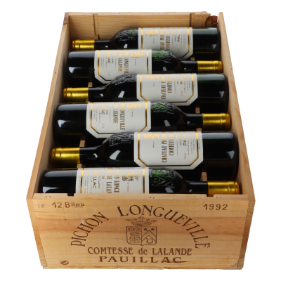 Chateau Pichon Longueville Comtesse de Lalande 1992 in 12er Holzkiste