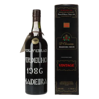 D’Oliveiras Verdelho Vintage Madeira 1986 in 1er Karton 