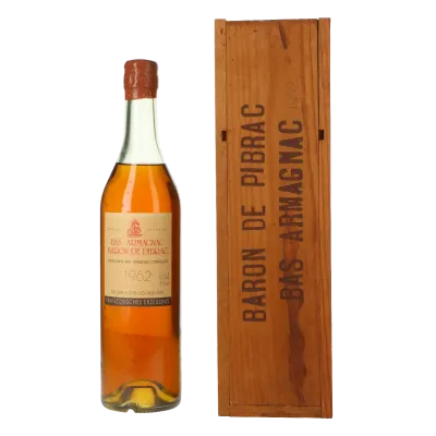 Baron de Pibrac Bas Armagnac 1962 in 1er Holzkiste
