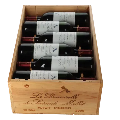 Chateau Sociando-Mallet La Demoiselle de Sociando-Mallet 2000 in 12er Holzkiste