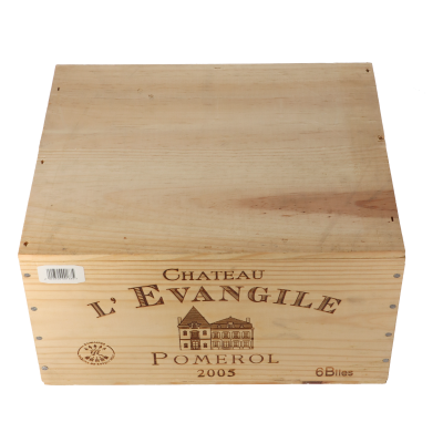 Chateau L’Evangile 2005 in 6er Holzkiste
