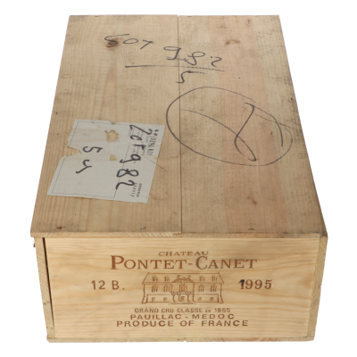 Chateau Pontet-Canet 1995 in 12er Holzkiste