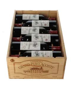 Chateau Grand Puy Lacoste 5eme Cru 2009 in 12er Holzkiste 