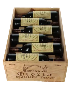 Chateau Gloria Cru Bourgeois 1996 in 12er Holzkiste