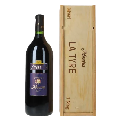 Brumont Chateau Montus La Tyre 2007 Magnum in 1er Holzkiste