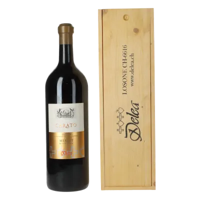 Delea Carato Riserva 2009 Doppelmagnum in Holzkiste