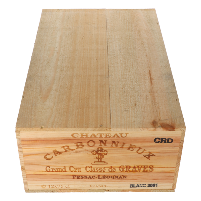 Chateau Carbonnieux blanc 2001 in 12er Holzkiste